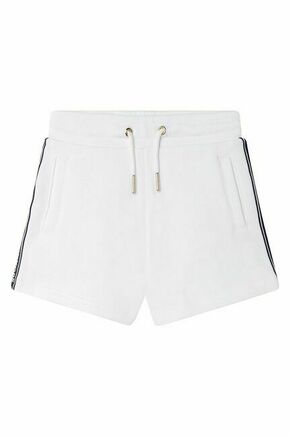 Otroške bombažne kratke hlače Michael Kors bela barva - bela. Otroški kratke hlače iz kolekcije Michael Kors. Model izdelan iz pletenine.