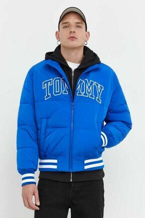 Bomber jakna Tommy Jeans moški - modra. Bomber jakna iz kolekcije Tommy Jeans. Delno podložen model