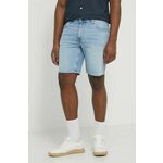 Jeans kratke hlače Tommy Hilfiger moški - modra. Kratke hlače iz kolekcije Tommy Hilfiger. Model izdelan iz jeansa. Model iz izjemno udobne tkanine z visoko vsebnostjo bombaža.