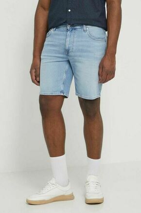 Jeans kratke hlače Tommy Hilfiger moški - modra. Kratke hlače iz kolekcije Tommy Hilfiger. Model izdelan iz jeansa. Model iz izjemno udobne tkanine z visoko vsebnostjo bombaža.