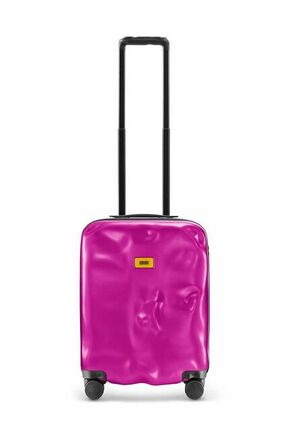 Kovček Crash Baggage ICON roza barva - roza. Kovček iz kolekcije Crash Baggage. Model izdelan iz plastike.