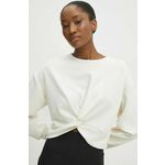 Bombažen pulover Answear Lab ženska, bela barva - bela. Pulover iz kolekcije Answear Lab, izdelan iz elastične pletenine. Kolekcija je na voljo izključno na Answear.Si.