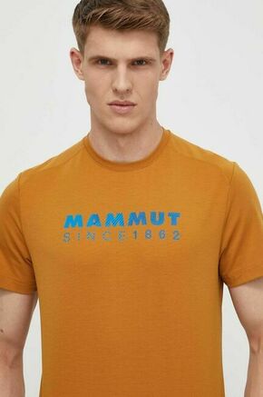 Športna kratka majica Mammut Trovat Logo oranžna barva - bež. Športna kratka majica iz kolekcije Mammut. Model izdelan iz zračne tkanine s filtrom