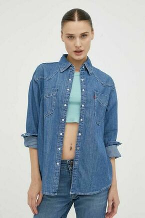 Jeans srajca Levi's ženska - modra. Srajca iz kolekcije Levi's
