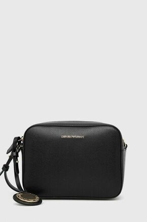 Emporio Armani torbica - črna. Majhna torbica iz kolekcije Emporio Armani. Model na zapenjanje