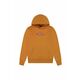 Otroški pulover Levi's oranžna barva, s kapuco - oranžna. Otroški pulover s kapuco iz kolekcije Levi's. Model izdelan iz pletenine s potiskom.