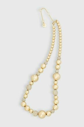 Ogrlica Dkny - zlata. Ogrlica iz kolekcije Dkny. Model z dekoracijo iz perl izdelan iz kovine.