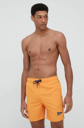 Kratke hlače za kopanje Superdry oranžna barva - oranžna. Kratke hlače za kopanje iz kolekcije Superdry. Model izdelan iz hitrosušečega materiala.