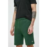 Kratke hlače Lacoste moški, zelena barva - zelena. Kratke hlače iz kolekcije Lacoste. Model izdelan iz tanke, rahlo elastične pletenine.