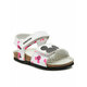 Otroški sandali Geox SANDAL CHALKI bela barva - bela. Otroški sandali iz kolekcije Geox. Model izdelan iz ekološkega usnja.