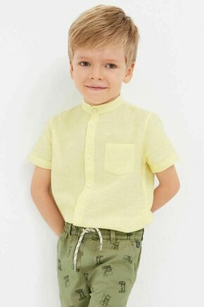 Otroška srajca Mayoral rumena barva - rumena. Otroška srajca iz kolekcije Mayoral. Model izdelan iz enobarvne tkanine.