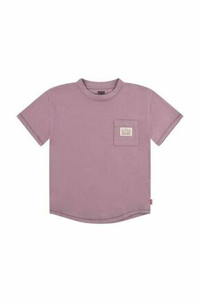 Otroška kratka majica Levi's bordo barva - bordo. Otroške kratka majica iz kolekcije Levi's. Model izdelan iz tanke