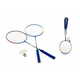 2-Play Badmintonski loparji 62,5 cm 2 kosa s košarico v mreži