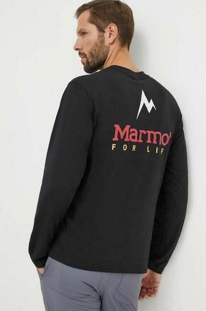 Športna majica z dolgimi rokavi Marmot Marmot For Life črna barva - črna. Športna majica z dolgimi rokavi iz kolekcije Marmot. Model izdelan iz materiala z visoko vsebnostjo bombaža.