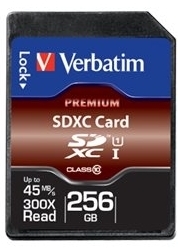 Verbatim SDXC 256GB spominska kartica