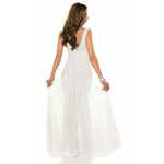 Amiatex Ženska obleka 73079, bela, L