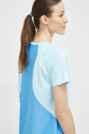 Kratka majica za vadbo Roxy See The Good - modra. Kratka majica za vadbo iz kolekcije Roxy. Model izdelan iz materiala