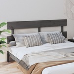 shumee Vzglavje postelje, sivo, 184x3x81 cm, masivni borov les