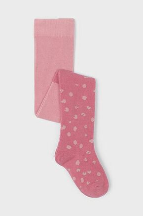 Otroške žabice Mayoral roza barva - roza. Otroški hlačne nogavice iz kolekcije Mayoral. Model izdelan iz vzorčastega materiala.