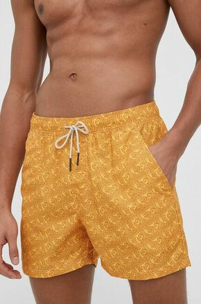 Kopalne kratke hlače OAS rumena barva - rumena. Kopalne kratke hlače iz kolekcije OAS. Model izdelan iz vzorčastega materiala. Izjemno udoben material.
