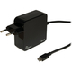 INTER-TECH polnilec PD-2065 USB-C, 65W, 1,8m, črni