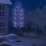 Božično drevesce 2000 LED lučk modri češnjevi cvetovi 500 cm