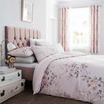 Rožnata posteljnina s cvetličnim motivom Catherine Lansfield Canterbury Rose, 200 x 200 cm