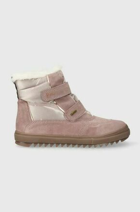 Otroški zimski škornji Primigi roza barva - roza. Zimski čevlji iz kolekcije Primigi. Podloženi model izdelan iz kombinacije semiš usnja in tekstilnega materiala. Mehko oblazinjena sredina zagotavlja visoko raven udobja.