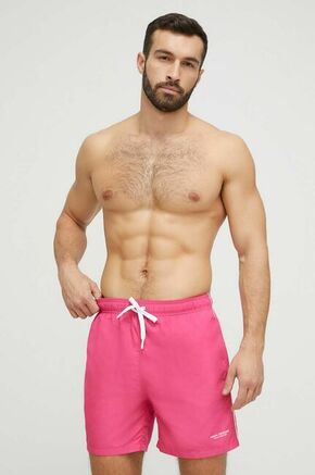 Kopalne kratke hlače Armani Exchange roza barva - roza. Kopalne kratke hlače iz kolekcije Armani Exchange. Model izdelan iz enobarvnega materiala.