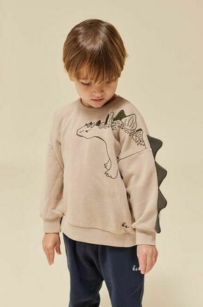 Otroški pulover Konges Sløjd rjava barva - rjava. Otroški pulover iz kolekcije Konges Sløjd. Model izdelan iz pletenine z nalepko.