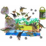 Ikonka Figurice živali dinozavrov 7 kosov + podloga in pribor