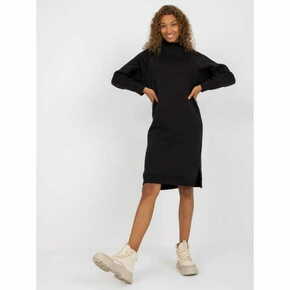Factoryprice Ženska obleka s pol želvo SIMPLE črne barve D10604C30366A4_389053 XS
