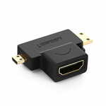 Ugreen adapter Micro HDMI + Mini HDMI / HDMI, črna