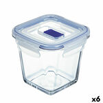 NEW Hermetična Škatla za Malico Luminarc Pure Box Active 11,4 x 11,4 x 11 cm 750 ml Dvobarvna Steklo (6 kosov)