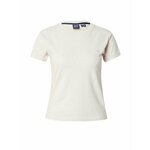 Bombažna kratka majica Superdry ženski, bež barva - bež. Kratka majica iz kolekcije Superdry, izdelana iz tanke, elastične pletenine. Model iz izjemno udobne in zračne tkanine je idealen za toplejše letne čase.