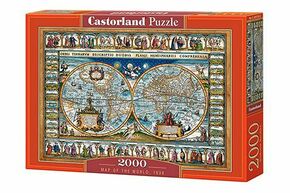 Aga CASTORLAND sestavljanka 2000 kosov - Zemljevid sveta 1639