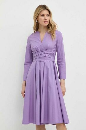 Bombažna obleka MAX&amp;Co. vijolična barva