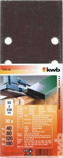 KWB brusni papir za les in kovino