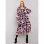 Ex moda Ženska potiskana obleka BURLINGTON mornarsko modra in roza EM-SK-2910-3.94_379029 S-M
