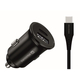 Swissten avtomobilski polnilec Samsung Super Fast Charging 25W + 1,2 m črni USB-C, USB-C podatkovni kabel