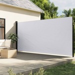 Vidaxl Zložljiva stranska tenda bela 220x500 cm
