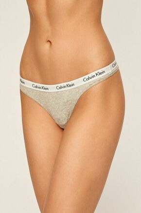 Calvin Klein Underwear Tangice - siva. Tangice iz zbirke Calvin Klein Underwear. Model iz bombažna tkanina.