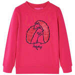 vidaXL Otroški pulover živo roza 116
