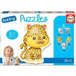 Educa Baby Puzzle Divje živali 5v1 (3-5 kosov)