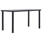 Greatstore Jedilna miza črna in betonsko siva 140x70x75 cm mediapan