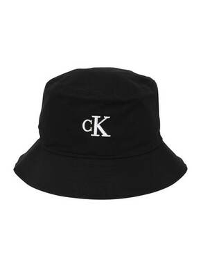 Bombažni klobuk Calvin Klein Jeans črna barva - črna. Klobuk iz kolekcije Calvin Klein Jeans. Model z ozkim robom