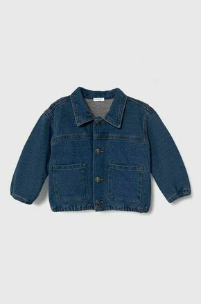 Otroška jeans jakna United Colors of Benetton - modra. Jakna za dojenčka iz kolekcije United Colors of Benetton. Nepodložen model izdelan iz jeansa. Izjemno udobna tkanina z visoko vsebnostjo bombaža.