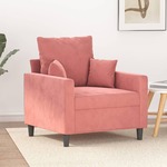 vidaXL Fotelj roza 60 cm žamet