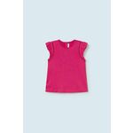 Otroški bombažen top Mayoral roza barva - roza. Otroške kratka majica iz kolekcije Mayoral. Model izdelan iz tanke, elastične pletenine. Lahek in udoben model, idealen za vsakodnevno nošenje.