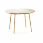 Jedilna miza iz masivnega lesa EMKO Naïve, ⌀ 110 cm